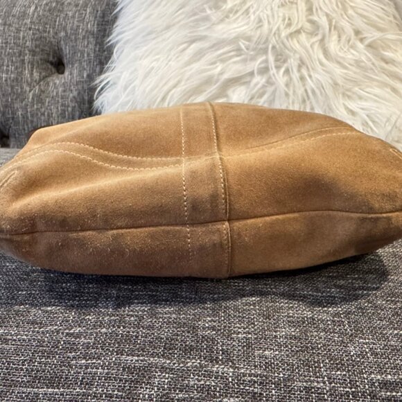 VINTAGE Coach 1483 Suede Double-Strap Shoulder Bag – Leather Trim Very Good Cond - Picture 7 of 12